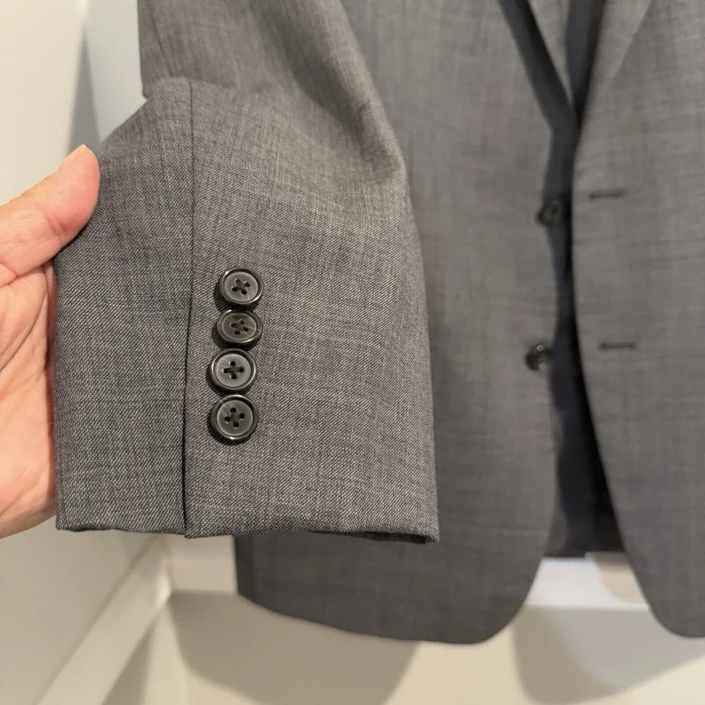 Lauren Ralph Lauren Lord&Taylor Men 100%‎ Wool Blazer Suit Sport Coat Gray 38R